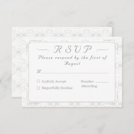  Witte Kant Katholieke bruiloft RSVP Kaartje
