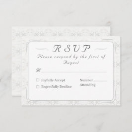  Witte Kant Katholieke bruiloft RSVP Kaartje