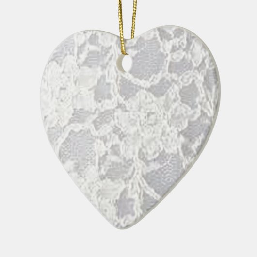 witte kant keramisch ornament (Links)