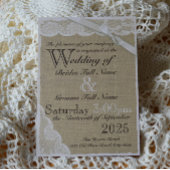 Witte Kant Land Bruiloft Kaart