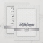 Witte kant meisjes Eerste Communie Kaart (Voorkant / Achterkant)