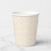  witte kant monogrammed bruiloft papieren bekers (Rechts)