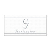 witte kant monogrammed bruiloft zelfinktende stempel (Design)