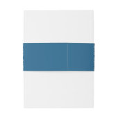 Witte kant op blauwe bruiloft uitnodigingen wikkel (Achterkant Voorbeeld)