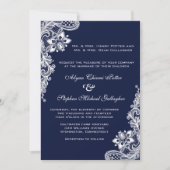 Witte kant op de blauwe kaart (Voorkant)