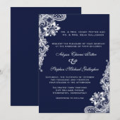 Witte kant op de blauwe kaart (Voorkant / Achterkant)