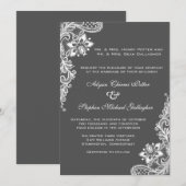 Witte kant op elke achtergrondkleur kaart (Voorkant / Achterkant)