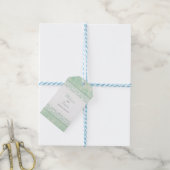 Witte kant op groene bruiloft voor labels cadeaulabel (Met Touw)