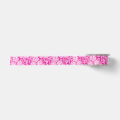 Witte kant op helder roze satijnen lint (Voorkant)