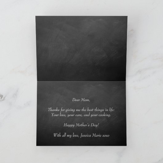 Witte kant op het bord Happy Moederdag Kaart (Binnen)