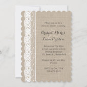 Witte kant op het repetitieproces van Burlap Kaart (Voorkant)