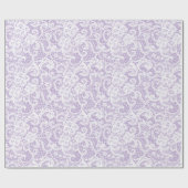 Witte kant op lavender cadeaupapier (Vlak)