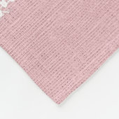 Witte kant op pastroze linnen textuur fleece deken (Hoek)