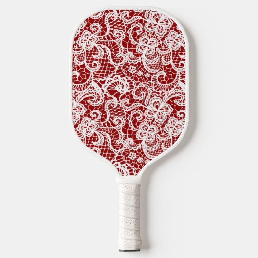 Witte Kant op Rood Pickleball Paddle (Voorkant)