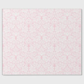 Witte kant op roze cadeaupapier (Vlak)