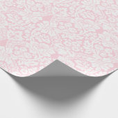 Witte kant op roze cadeaupapier (Hoek)