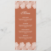 Witte kant op Terracotta Classic Menu (Voorkant)