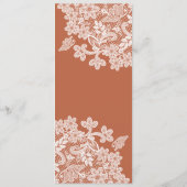 Witte kant op Terracotta Classic Menu (Achterkant)