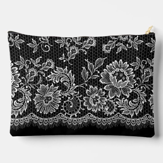 Witte kant op zwart etui (Achterkant)