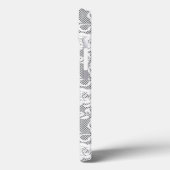 Witte kant patroon op grijze achtergrond Case-Mate iPhone case (Achterkant / Links)
