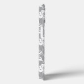 Witte kant patroon op grijze achtergrond Case-Mate iPhone case (Achterkant / Rechts)
