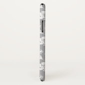 Witte kant patroon op grijze achtergrond Case-Mate iPhone case (Achterkant / rechts)