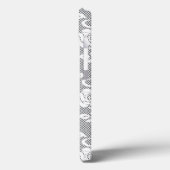 Witte kant patroon op grijze achtergrond Case-Mate iPhone case (Achterkant / Links)