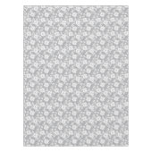 Witte kant patroon op grijze achtergrond tafelkleed (Voorkant)