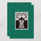 Witte kant romantische corset lacy elegant bridale kaart (Voorkant / Achterkant)