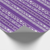 Witte kant Romantische kant Decor Elegant Paarse Cadeaupapier (Hoek)