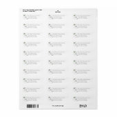 Witte kant & Roos bladeren retouradres Etiket (Full Sheet)