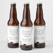 Witte Kant & Roos bladeren Voedsel & Drank Label S Bier Etiket (Flessen)