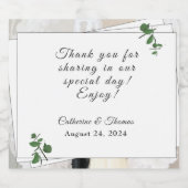 Witte Kant & Roos bladeren Voedsel & Drank Label S Bier Etiket (Enkel label)