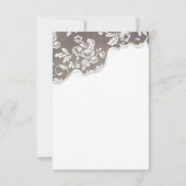  Witte Kant Rustieke bruiloft RSVP Kaartje (Achterkant)