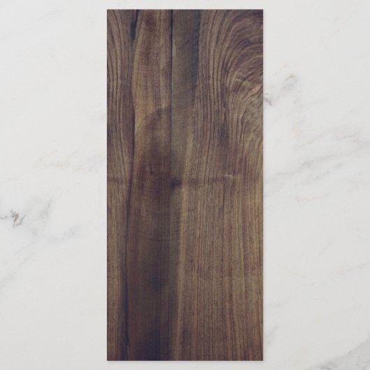 Witte Kant | Schuur Hout Bruiloft Menu Kaart (Achterkant)