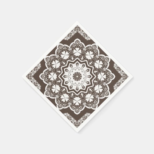 Witte kant servet (Hoek)