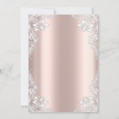 Witte kant,Sliert Lichtjes Roze Goud Bewaar De Dat Save The Date (Achterkant)