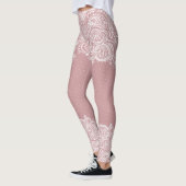 Witte kant & Stippen Girly Design Leggings (Links)