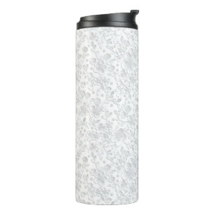 Witte kant thermosbeker