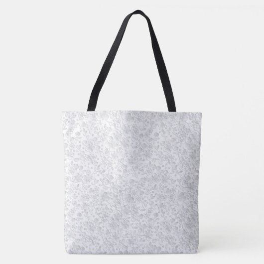 Witte kant tote bag (Voorkant)