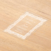 Witte kant trouwjurk acryl uitnodigingen (Laagn)