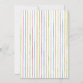 Witte kant Waterverf Snoep Strepen Sweet 16 Kaart (Achterkant)