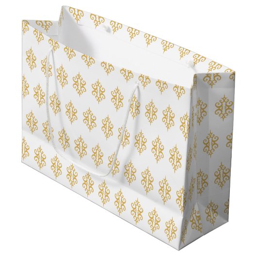 Witte Kanten Cadeaubag Large Cadeautasje (Voorkant Gekanteld)