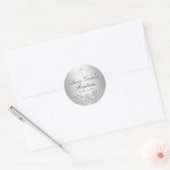 Witte Kanten & Doopkruissticker Ronde Sticker (Envelop)