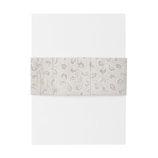 Witte kanten hout rustieke land bruiloft uitnodigingen wikkel (Achterkant Voorbeeld)