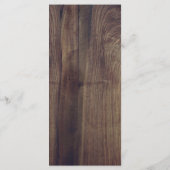 Witte Kanten | Schuur Hout Bruiloft Menu Kaart (Achterkant)
