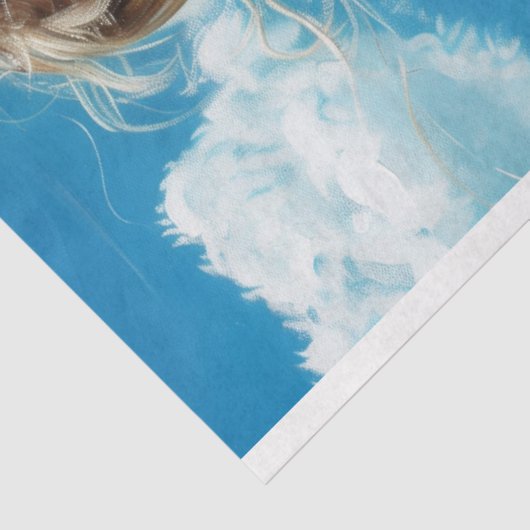 Witte Kanten Trouw Baby Shower Découpage Tissuepapier (Detail)