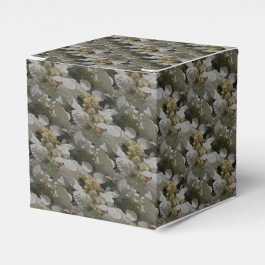 Witte kantkap Hydrangeabloemen       Bedankdoosjes (Voorkant Zijde)