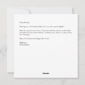 Witte kapel op het platteland | nachtkerststal feestdagenkaart (Achterkant)