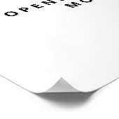 Witte kapper openingsuren welkom poster (Hoek)